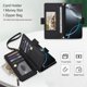 thumbnail image 4 of Para iPhone 12 Pro Max Funda Tipo Cartera con Bloqueo RFID, Funda de Teléfono Tipo Bolso Cruzado con 9 Ranuras para Tarjetas, Bolsillo con Cierre y Correa Desmontable, Negro, para iPhone 12 Pro Max, 4 of 9