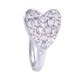 thumbnail image 4 of Brillo Clip-On Pinza De Anillo De Nariz Falsa No Perforante Colgador De Cristal Joyas De Aro Corazón De Plata, 4 of 5