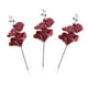 thumbnail image 2 of Flores De Orquídeas Artificiales 3 Uds Tallos De Orquídeas Falsas Decoración Flor De Imitación Para El Hogar Rojo, 2 of 3