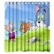 thumbnail image 1 of Cortina de ducha con diseño de Tom y Jerry de Anime, juego de cortinas de baño con ganchos, tamaño 66 x 72 pulgadas, 1 of 3