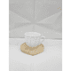 thumbnail image 2 of Set de taza para cafe cerámica y platos de madera bambu100ml, 2 of 3