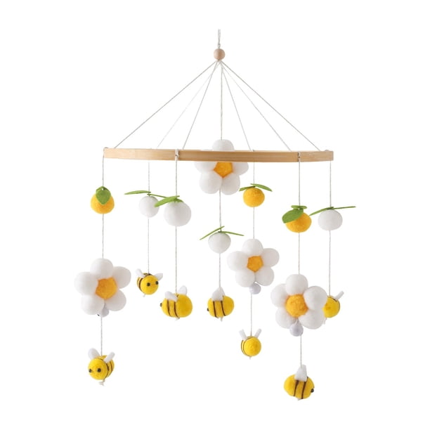 Bebé Guardería Cuna Móvil Cama Colgante Campana Juguete Para Bebé Recién Nacido Regalos De Vacaciones Amarillo