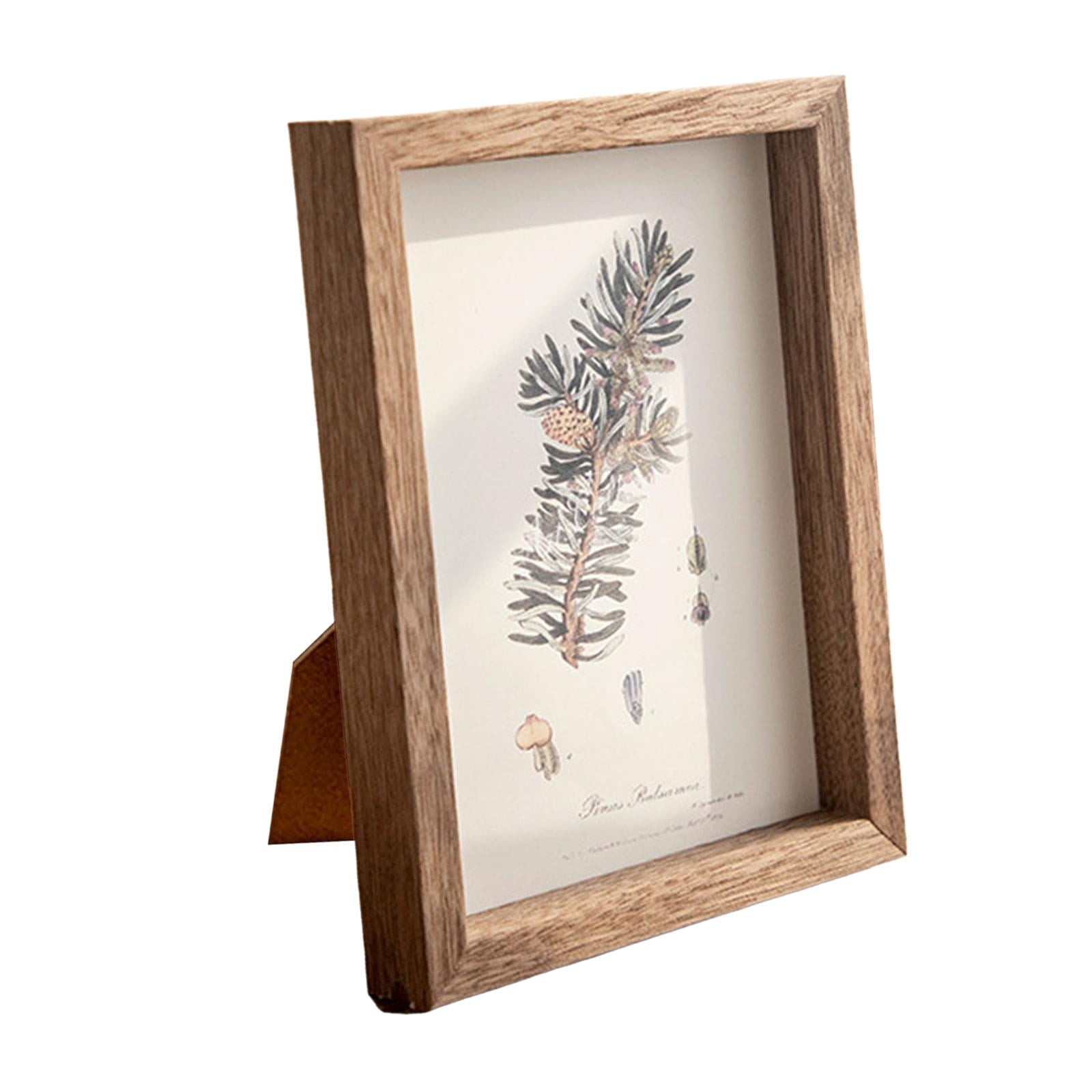 Bothyi - Marco De Fotos De Madera Moderno, Soporte Para Fotos, Marco De Fotos Cuadrado De Escritorio Y Pared, Marrón
