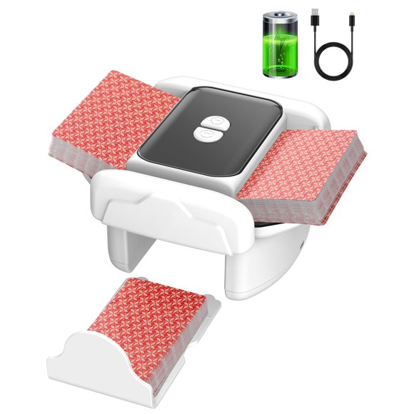 Mezclador de Cartas MISFANS Recargable 1-2 Mazos con Parada Automática
