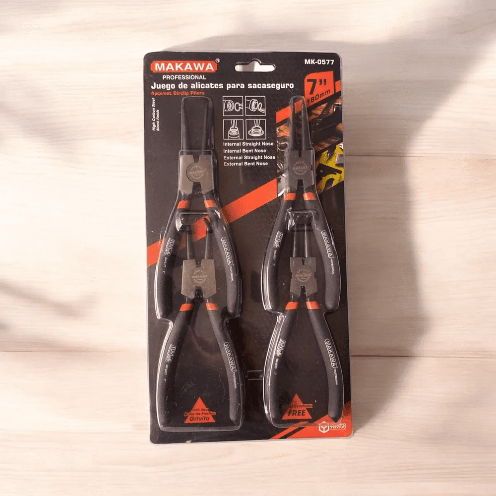 Genérico - Set Juego Kit De Alicates Sacaseguros 7 Pulg Makawa Mk0577