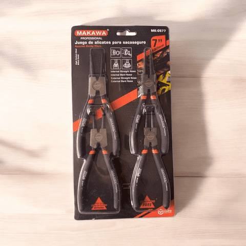 Genérico - Set Juego Kit De Alicates Sacaseguros 7 Pulg Makawa Mk0577