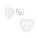thumbnail image 1 of Aros Plata 925 Forma Corazon Plateado, 1 of 2