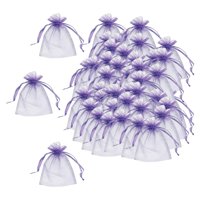 Ioensy - 100 Bolsas De Malla Con Cordón Para Jardín, Bolsas De Protección Para Frutas, 13 Cm X 18 Cm, Color Morado