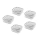thumbnail image 5 of 5 uds. de contenedores de alimentos para refrigerador, contenedor de preparación de comidas, transparente con tapa hermética, contenedores herméticos, 5 of 5