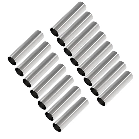 Bothyi - 15 Tubos De Acero Inoxidable Con Forma De Cannoli Antiadherentes Para Conos De Helado Y Tortitas