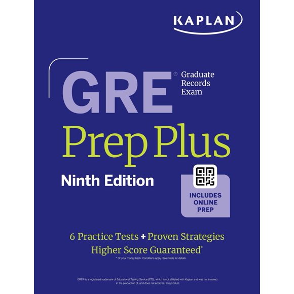 Libro Kaplan GRE Prep Plus Novena Edición 2026