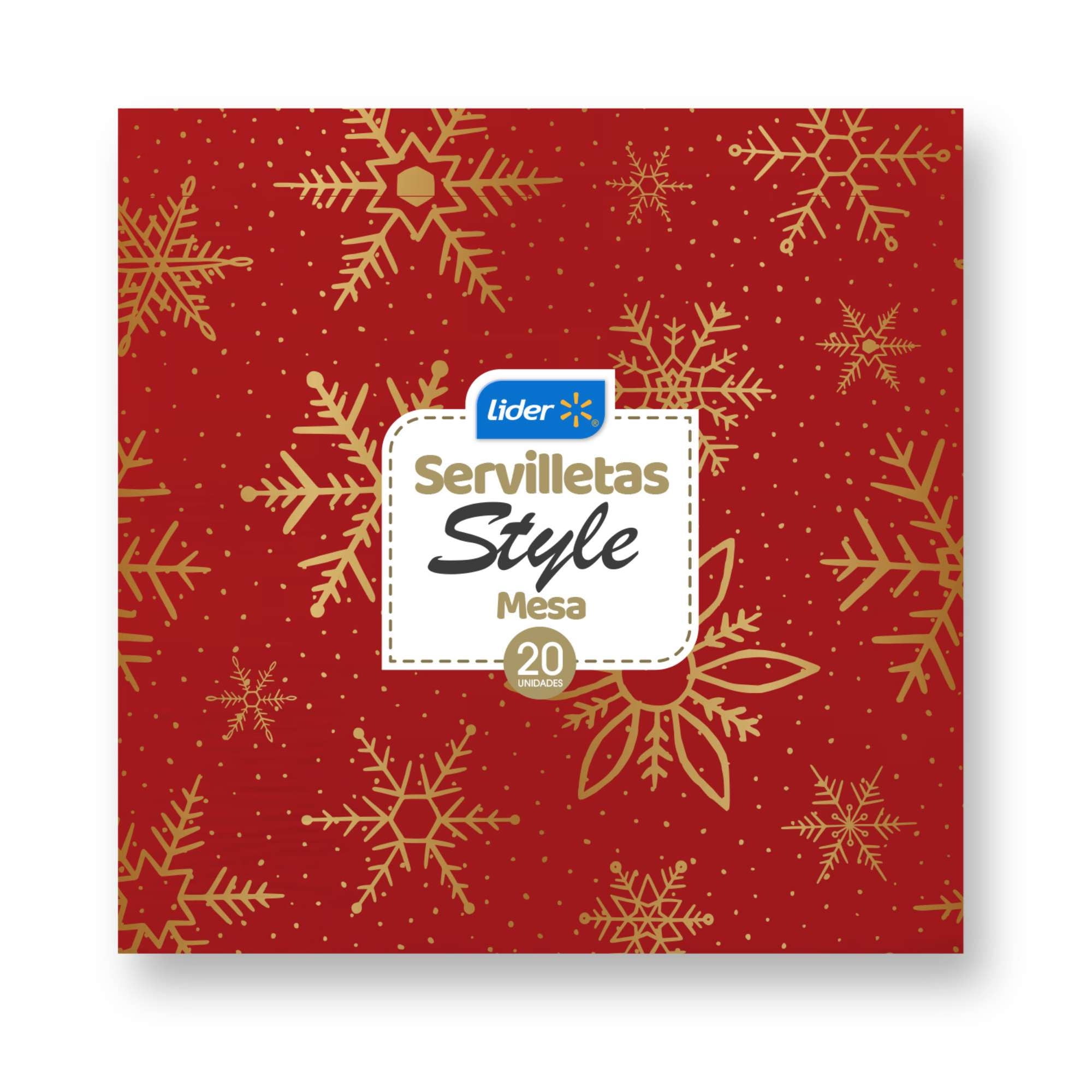 Servilletas Doble Hoja Navidad 33x33cm 20 Un Lider