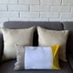 thumbnail image 2 of Pack 4 Cojines Decorativo EcoCuero Blanco Beige Amarillo 45x45 Relleno, 2 of 3