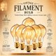 thumbnail image 3 of Bombilla incandescente Kellarosses 40W A19 E26 120V Ámbar regulable Pack de 6, 3 of 9
