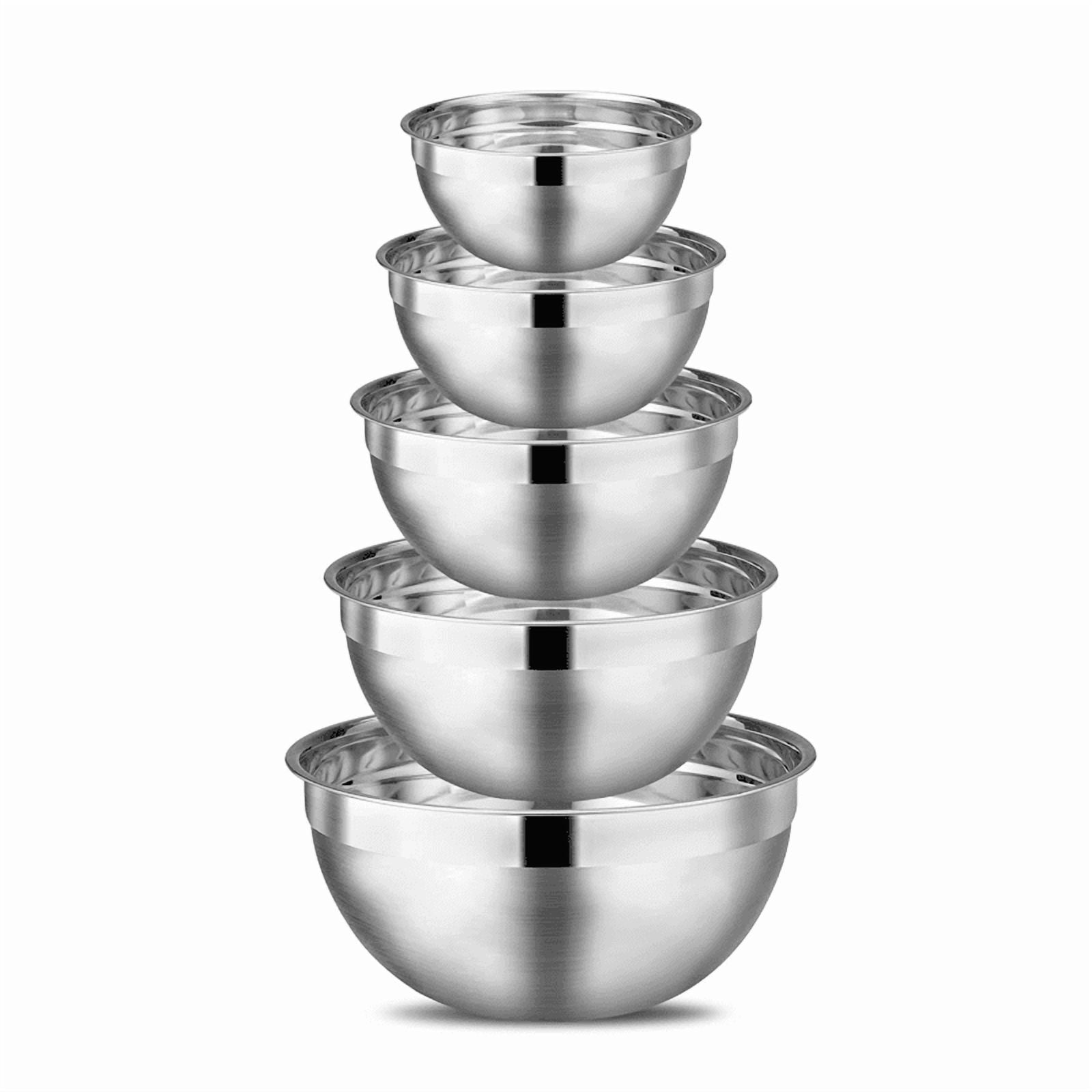 Juego De Tazones Bowls 5 Piezas Cuencos Acero Inoxidable Wakeshome