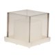thumbnail image 4 of cubo cuadrado hueco en forma de vela de plástico claro moldes porta vela candelabro, 4 of 5