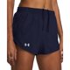 thumbnail image 3 of Pantalones cortos Under Armour Fly de Heathered para mujer, color azul marino, 3 of 5