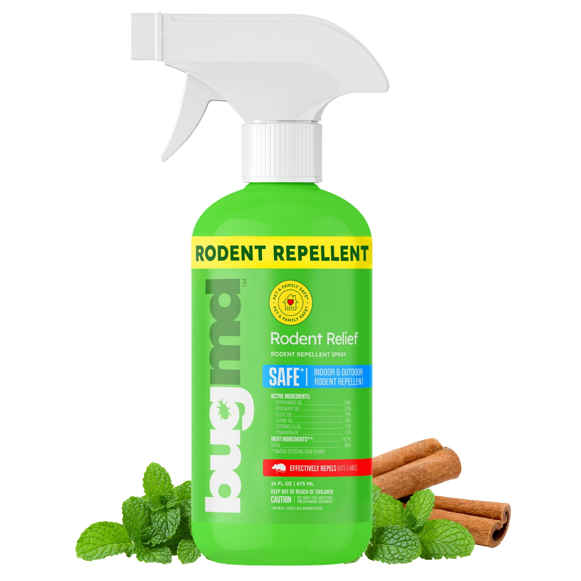 Aerosol De Aceite De Menta Bugmd, Repelente De Ratones, 500 Ml, Para Interiores Y Exteriores