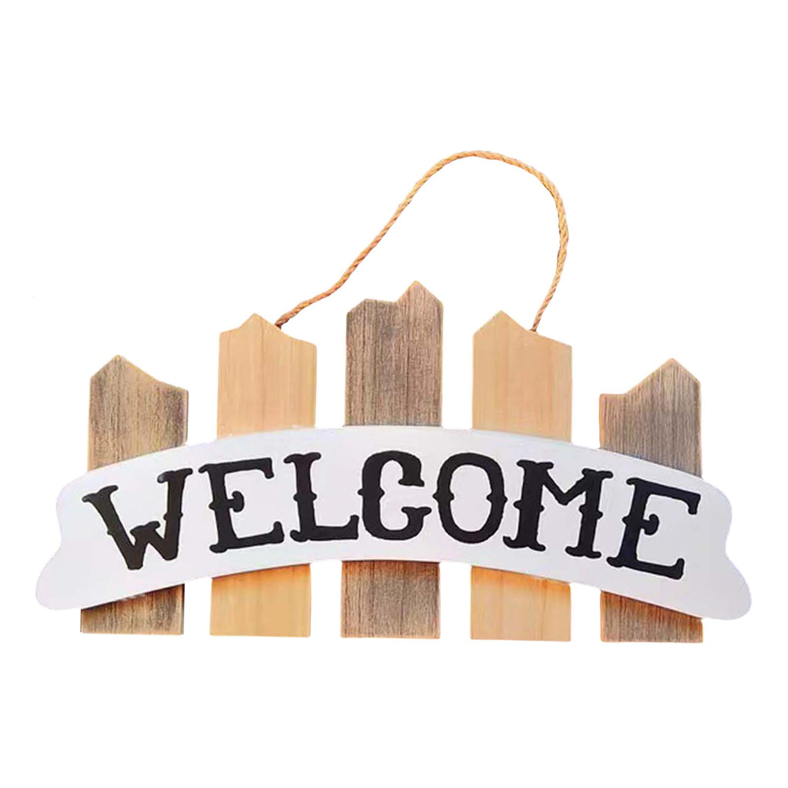 Bothyi - Letrero De Bienvenida De Madera Rústica, Colgador De Puerta, Placa De Arte Para Puerta Delantera, Hogar, Estilo Interior A