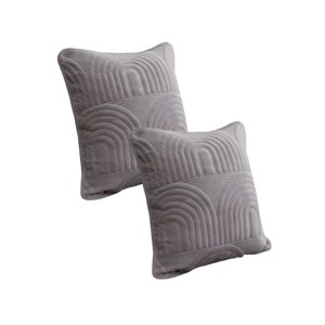 Genérico - Pack De 2 Fundas De Cojin Serie Arco 45X45 Cm Gris