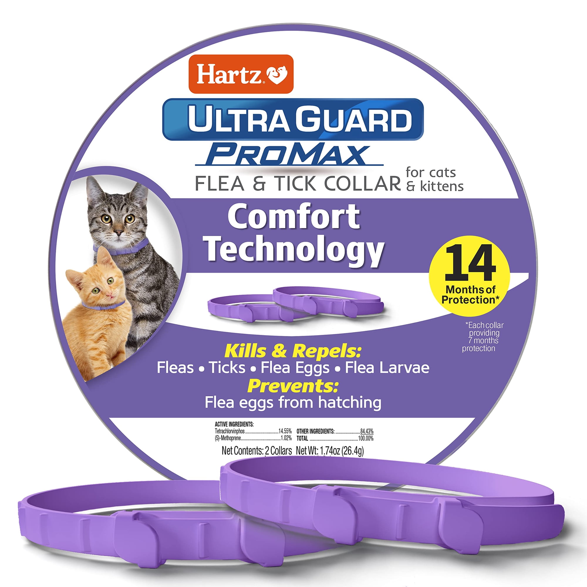 Collar Antipulgas Y Garrapatas Hartz Ultraguard Promax Para Gatos De 14 Meses