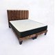 thumbnail image 2 of Cama Europea con Colchon 2 Plazas de 150cm X 190cm tapizada en Felpa Chocolate Claro, 2 of 7