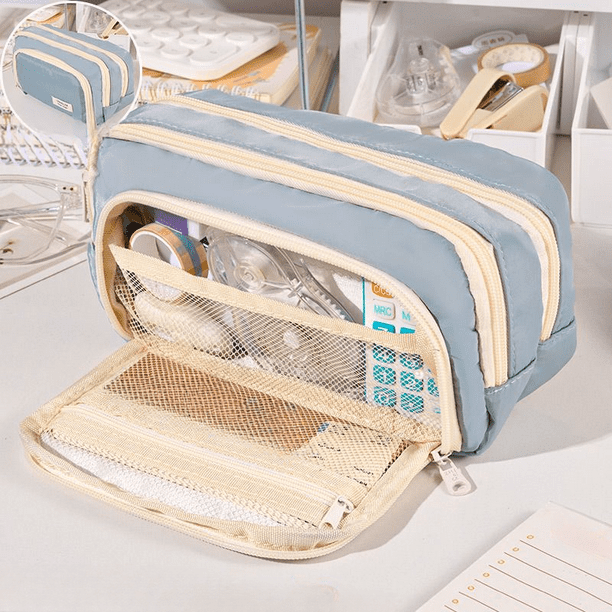Large Capacity Pencil Bag Aesthetic School Cases Stationery Holder Kids Pen Bag Big Stationery Box School Students Supplies
