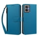thumbnail image 1 of Funda Tipo Billetera para Motorola Moto G55 5G con Soporte y Bolsillo con Cierre Azul, 1 of 1