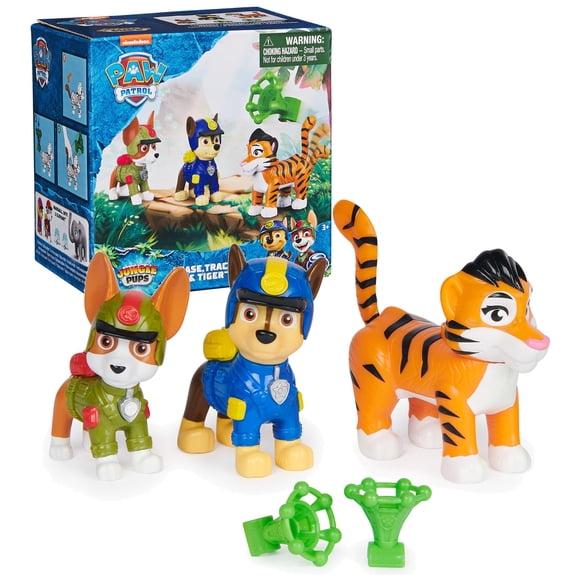 Figuras de acción Paw Patrol Jungle Pups Chase, Tracker y Tiger