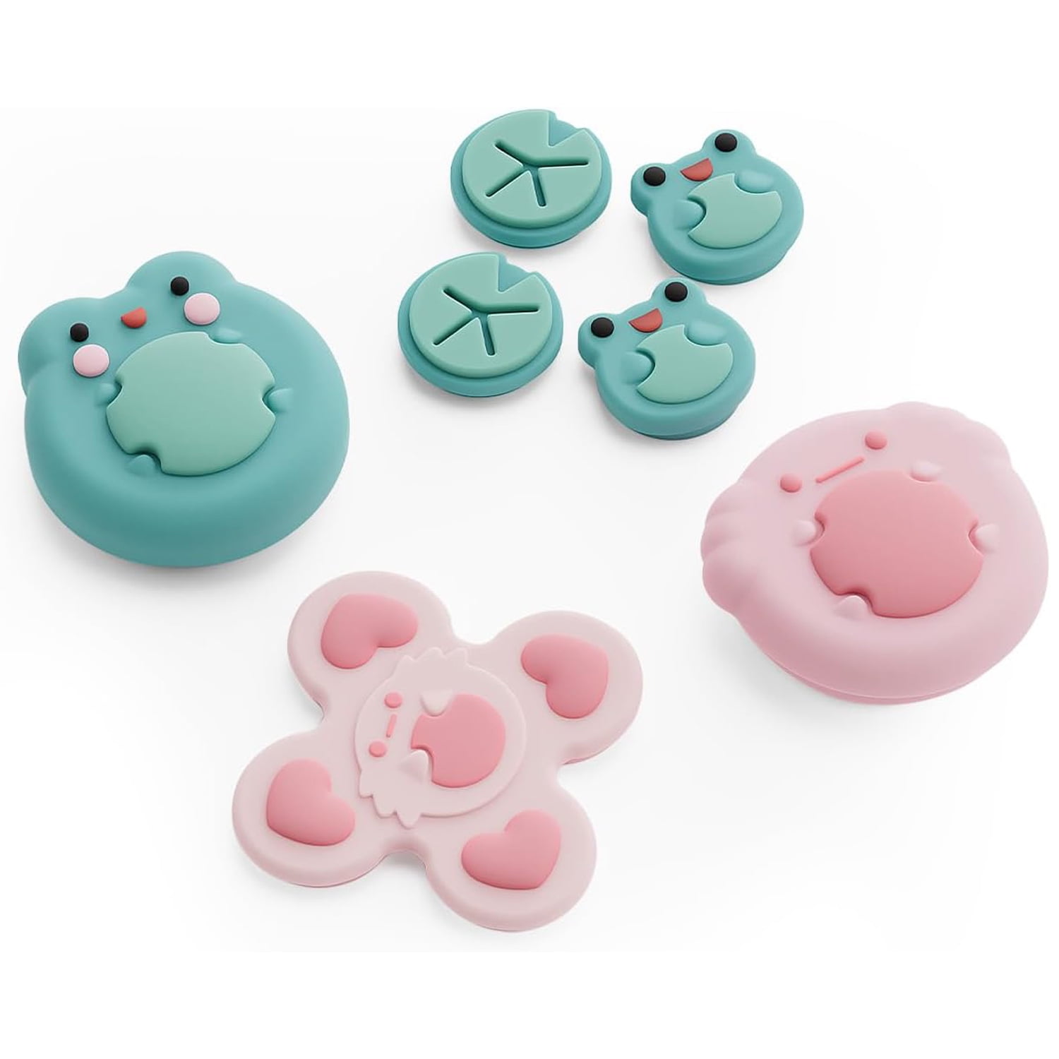 Genérico - Fundas Para Botones Abxy Para Switch 2, Juego De Fundas Para El Joystick D-pad Frog & Axolotl