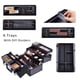 thumbnail image 4 of Estuche de maquillaje Joligrace, 6 bandejas grandes con estampado de estrellas, 35 x 22 x 28 cm, 4 of 6