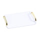 thumbnail image 5 of Bandeja para Servir, Bandeja Decorativa para Maquillaje, Organizador Rectangular para Baño, Joyería, Perfume, Soporte Cosmético para Mesa de Ducha, Es blanco, 5 of 5