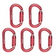 thumbnail image 1 of Mosquetón De Rescate De Escalada De Aluminio, 5 Uds., 25KN, Tipo D, Bloqueo Automático, Rojo, 1 of 6