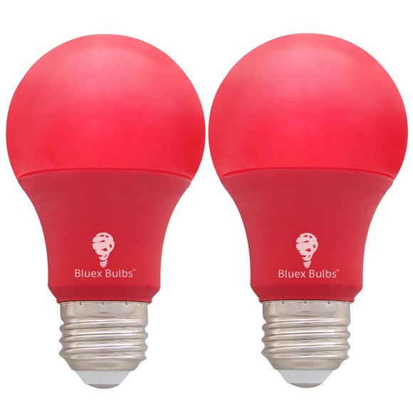 Bombilla LED Bluex A19 9W Rojo 2 unidades Base E26