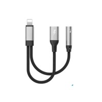 Tomasstore - Adaptador De Cable Auxiliar 2 En 1 Para Iphone Interfaz Ip