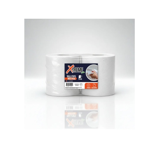 Toalla De Papel Xtreme Hoja Simple – 2 Rollos De 250 M