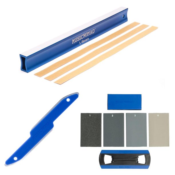 Kit de Nivelación de Trastes para Guitarra MusicNomad 11 piezas con Pulido y Coronado