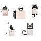 thumbnail image 2 of Adhesivo de pared extraíble con forma de gato negro, 6 unidades, PVC, 2 of 6