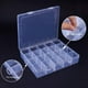 thumbnail image 4 of Caja organizadora con divisores ajustables, organizador de 15/24/36 compartimentos, contenedor de almacenamiento transparente para organizar cuentas, aparejos de pesca, tablero de fieltro y, 4 of 8
