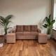 thumbnail image 2 of Living Emanuel 3 Cuerpos Y 2 Poufs - Tela Felpa Café, 2 of 6