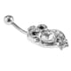 thumbnail image 3 of 14G ombligo anillos de acero inoxidable anillo del ombligo Barbell joyería búho, 3 of 5
