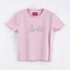 thumbnail image 1 of Polera Manga Corta Niña Barbie Logo Strass Rosado, 1 of 4