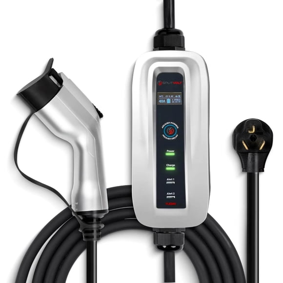 Cargador para Vehículo Eléctrico Splitvolt 24A Nivel 2 NEMA 10‑30 240 V 8 m
