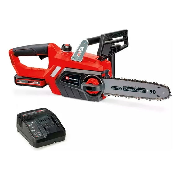 Kit Motosierra Inal. Einhell Ge-lc 18/25-1 -inc. Carg Y Bat rojo