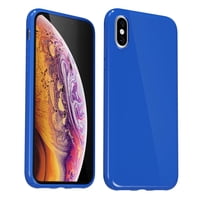 Funda De Silicona Svanove Para Iphone X/Xs 5.8 Pulgadas, Color Azul Real