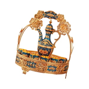 Bothyi - Juego De Café Turco, Tetera Turca, Bebida Para Sala De Estar, Fiesta En Casa, Azul Oscuro