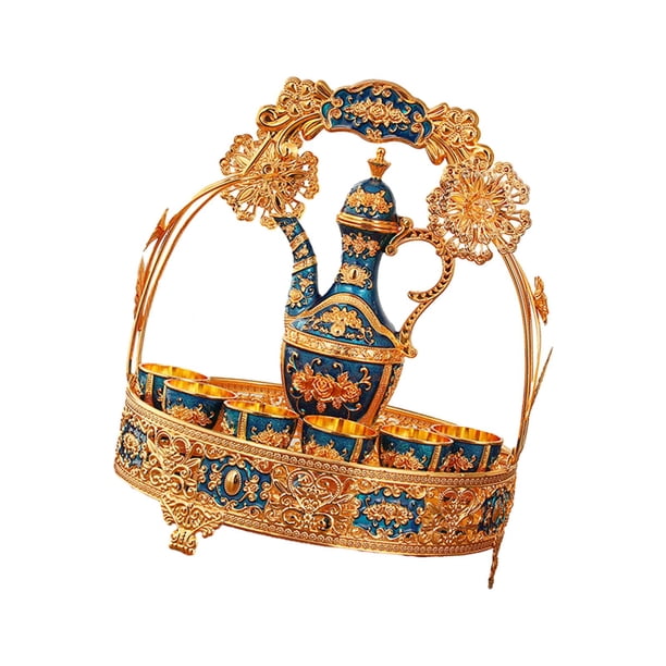 Juego De Café Turco, Tetera Turca, Bebida Para Sala De Estar, Fiesta En Casa, Azul Oscuro