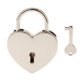 thumbnail image 1 of Candado en Forma de Corazón, Plateado, 1 of 1