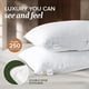 thumbnail image 3 of Protector de almohada Beckham Hotel Collection, tamaño queen, color blanco, 3 of 9