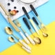 thumbnail image 5 of XmhyTop Juego de Cubiertos de Oro Rosa A 24 Piezas Flatware Set de Acero Inoxidable, Ideal para Familias y Eventos, 5 of 5